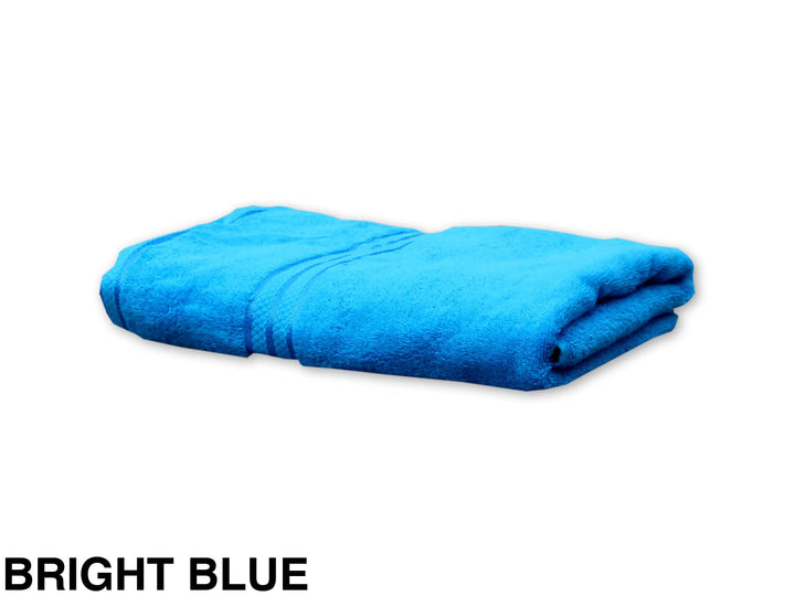 Personalised Elegant Bath Towel Bright Blue