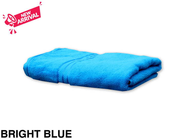 Personalised Elegant Bath Towel Bright Blue