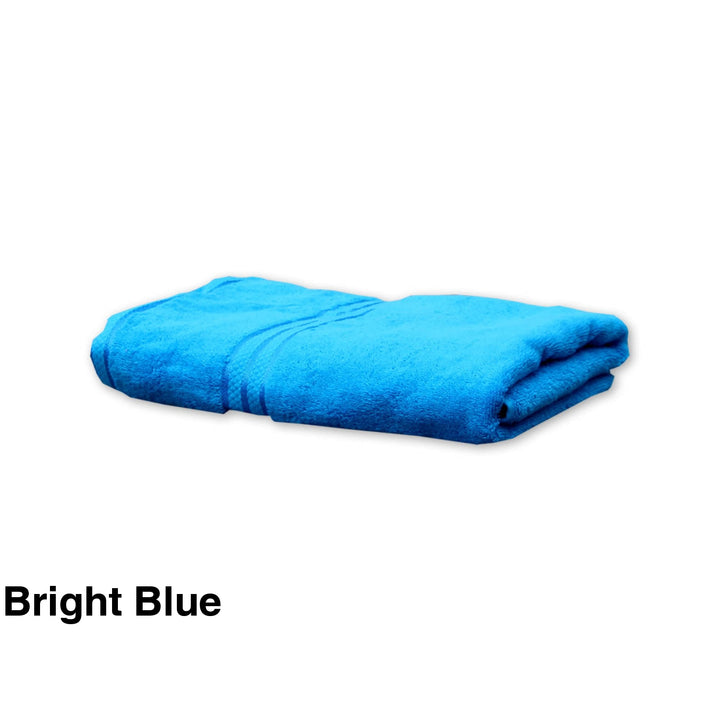 Personalised Elegant Bath Towel Bright Blue