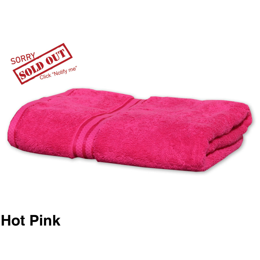 Personalised Elegant Bath Towel Hot Pink