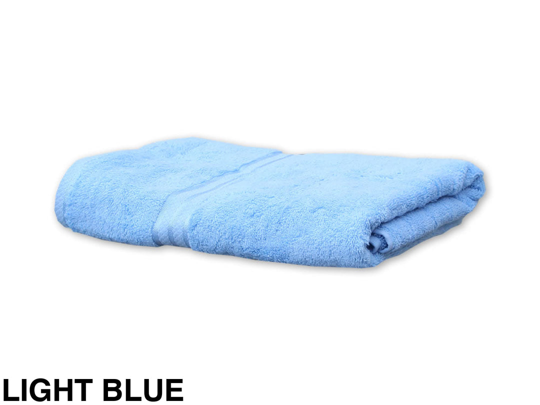 Personalised Elegant Bath Towel Light Blue