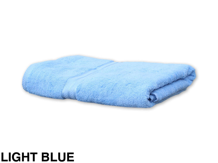 Personalised Elegant Bath Towel Light Blue