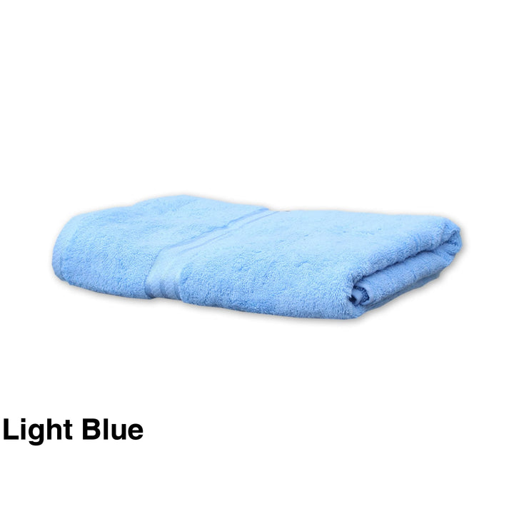 Personalised Elegant Bath Towel Light Blue