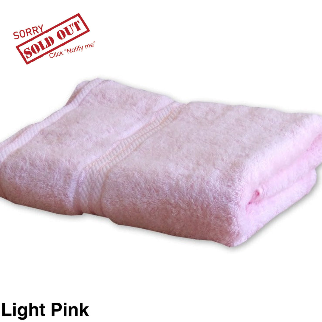 Personalised Elegant Bath Towel Light Pink