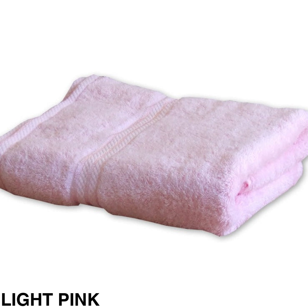Personalised Elegant Bath Towel Light Pink