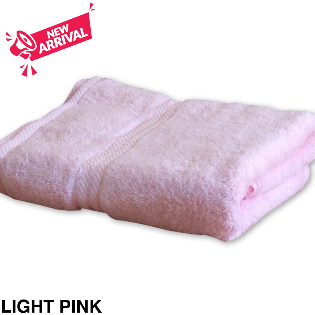 Personalised Elegant Bath Towel Light Pink