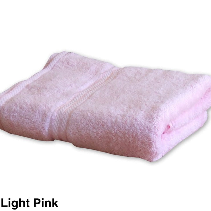 Personalised Elegant Bath Towel Light Pink