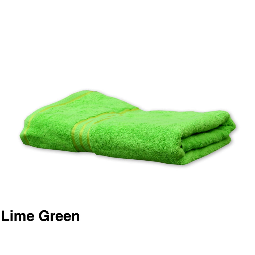 Personalised Elegant Bath Towel Lime Green
