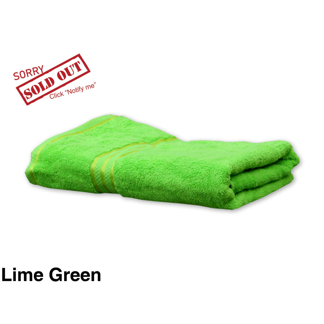 Personalised Elegant Bath Towel Lime Green