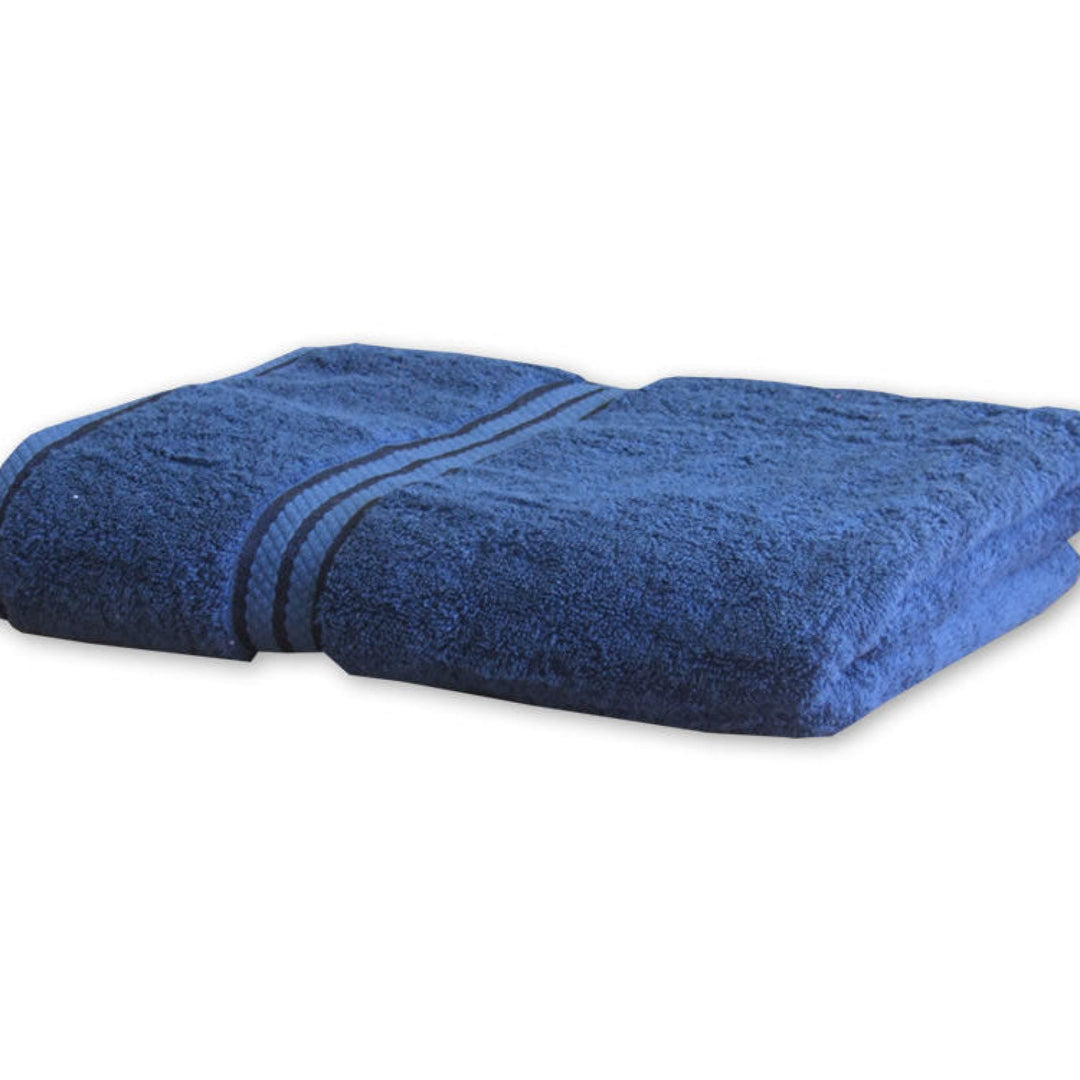 Personalised Elegant Bath Towel Navy