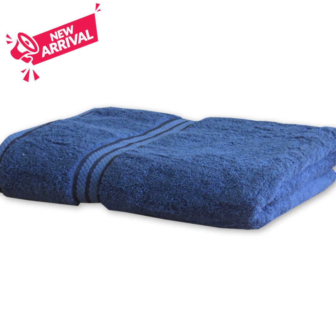 Personalised Elegant Bath Towel Navy
