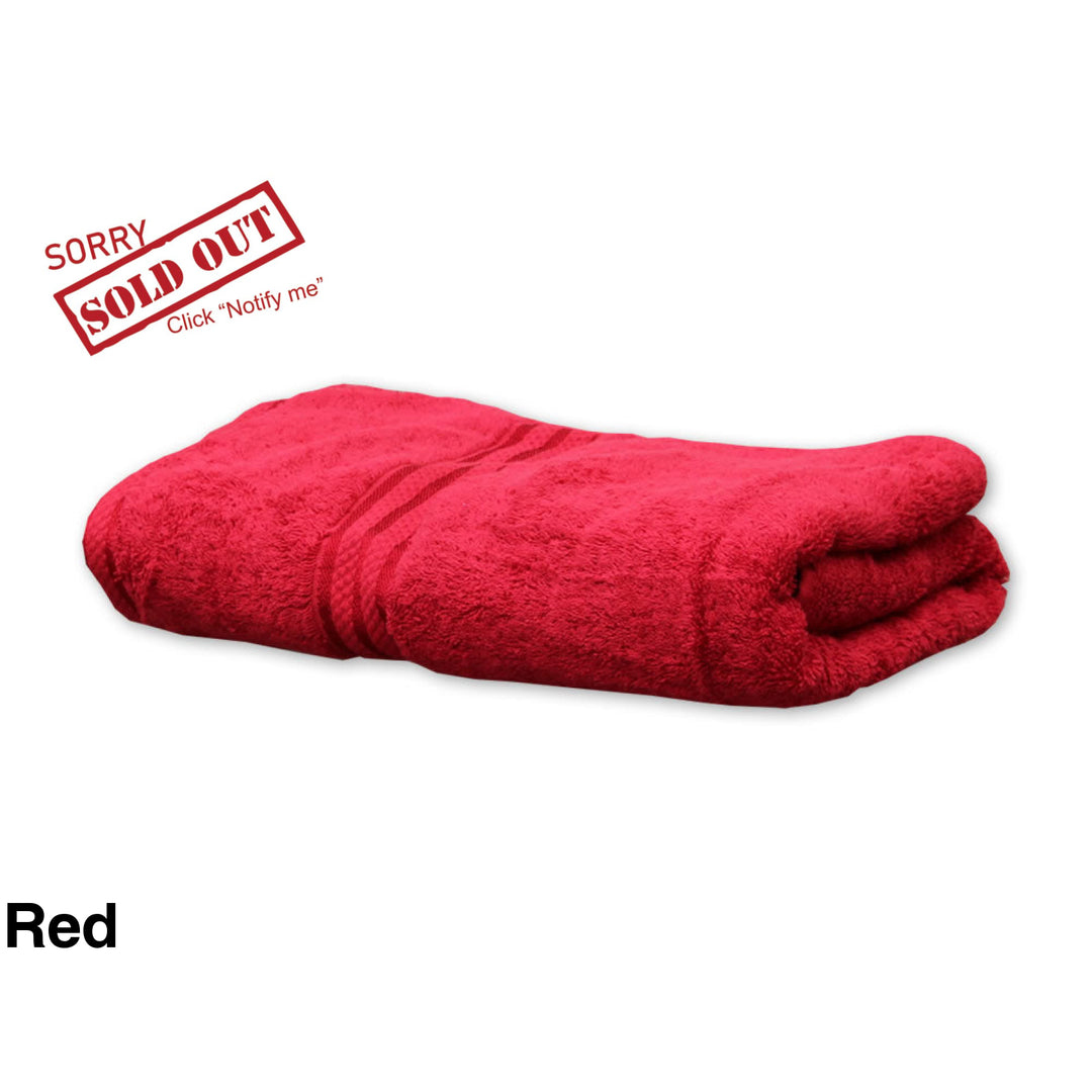 Personalised Elegant Bath Towel Red