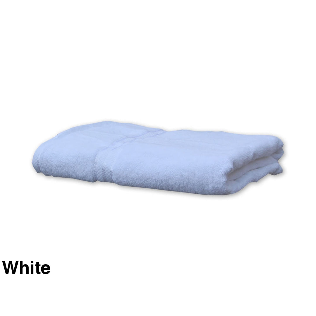Personalised Elegant Bath Towel White
