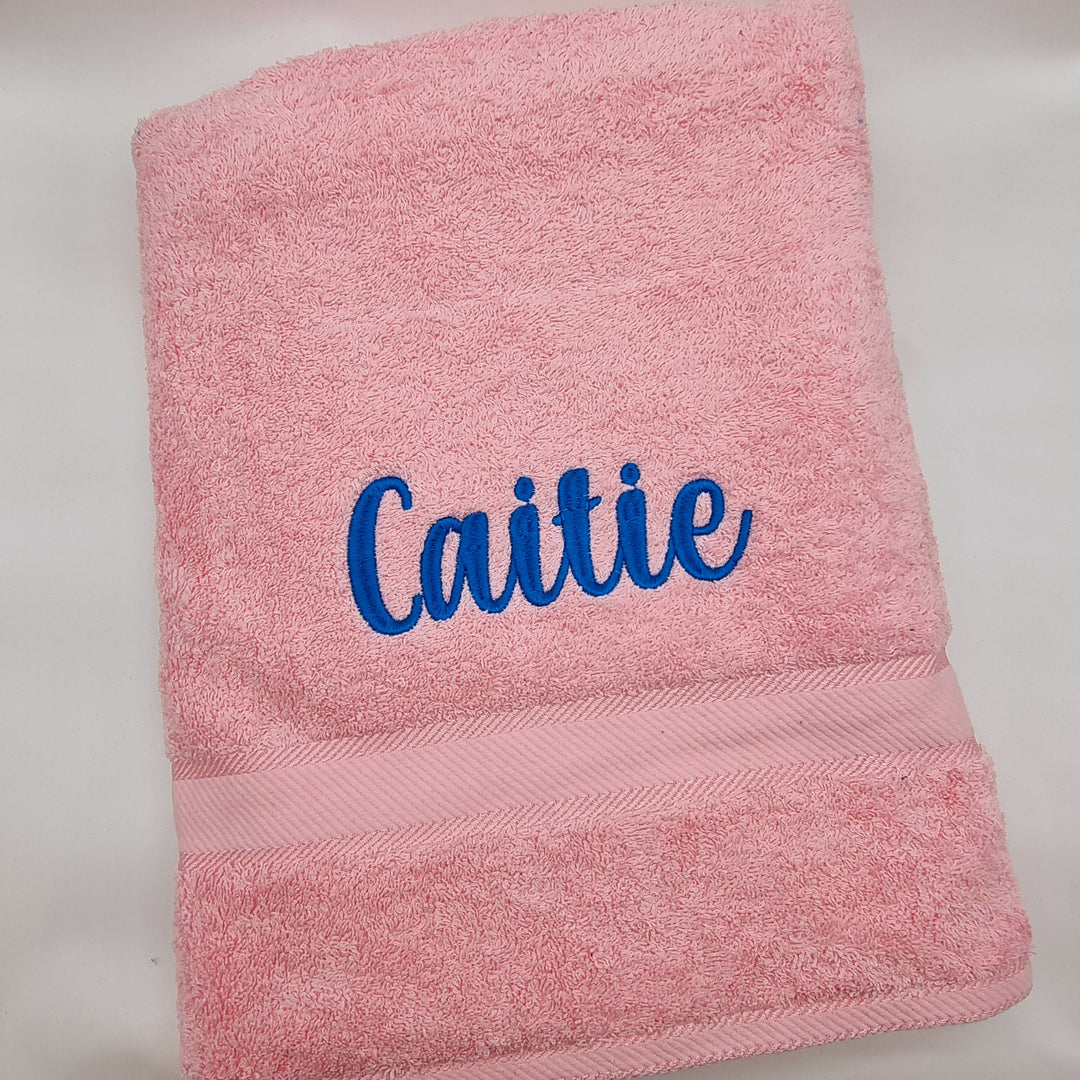 Personalised Bath Sheet Light Pink Towels & Washcloths
