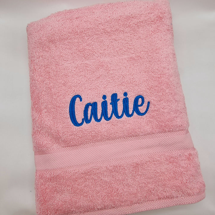 Personalised Bath Sheet Light Pink Towels & Washcloths