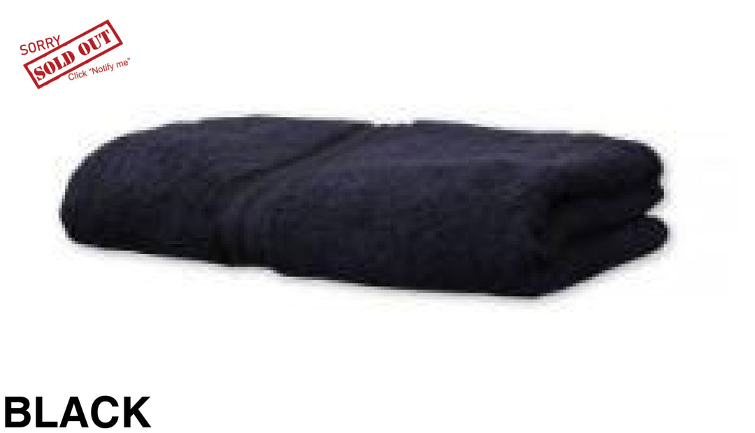 Personalised Bath Sheet Black