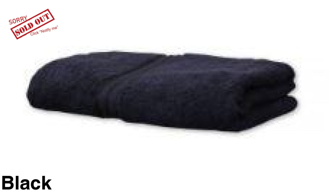 Personalised Bath Sheet Black