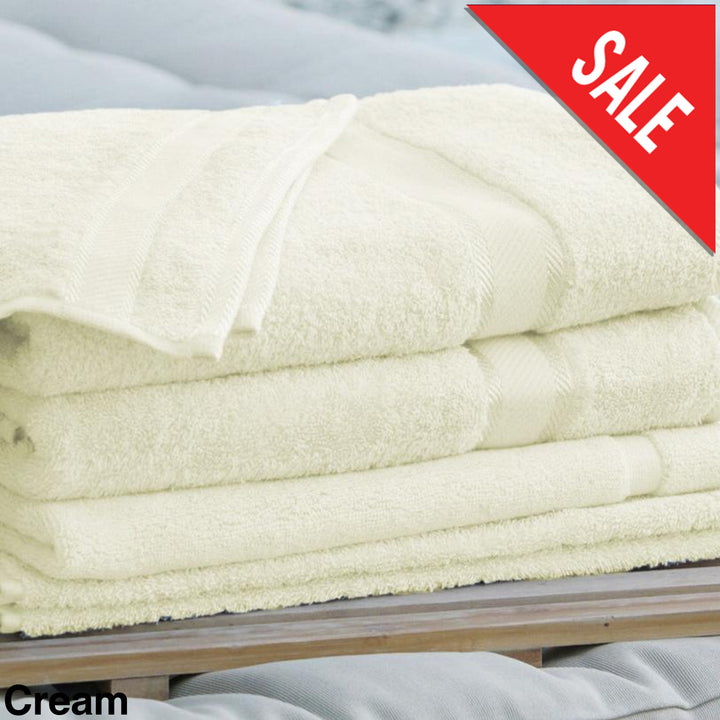 Personalised Kingtex Bath Sheet Cream Towels & Washcloths
