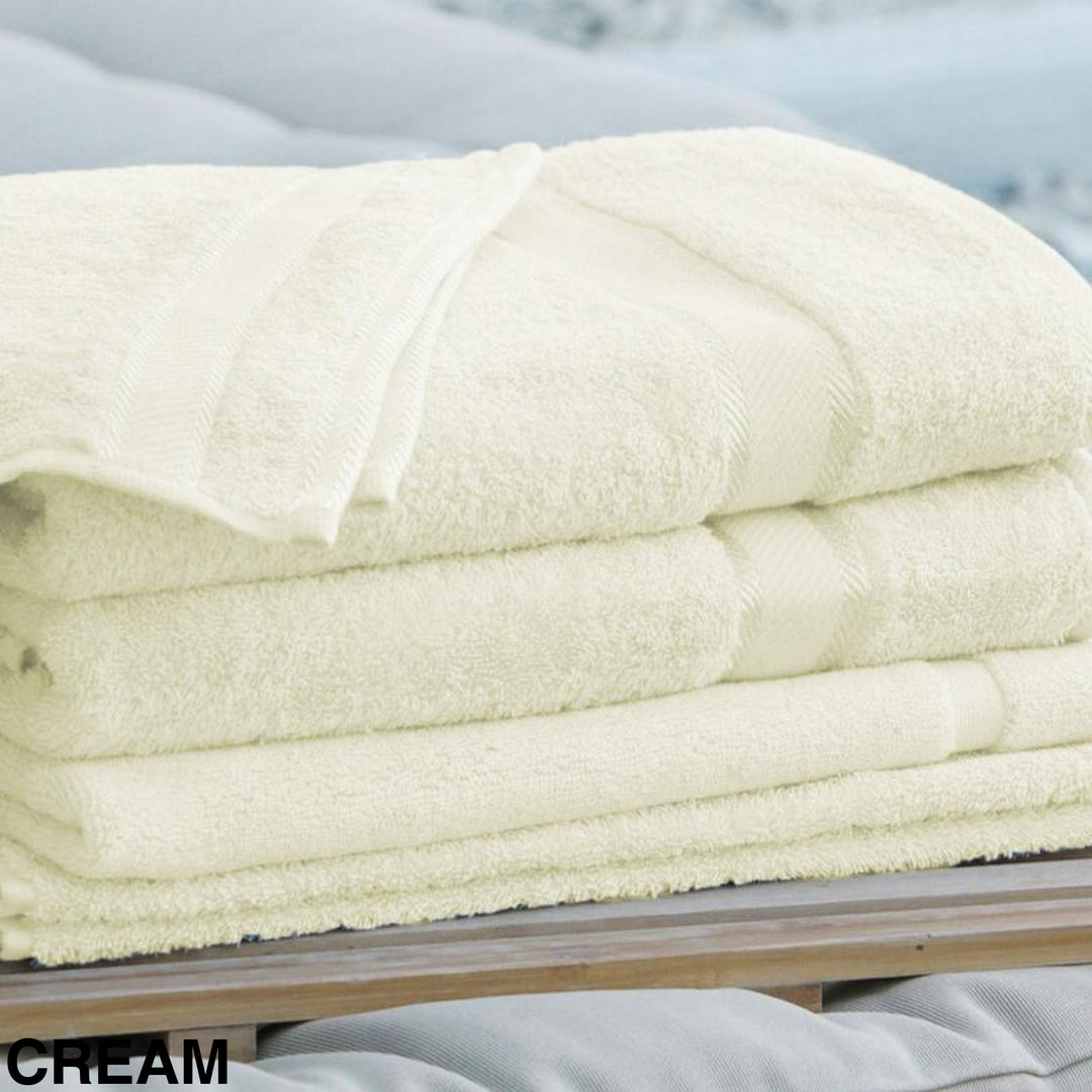 Personalised Kingtex Bath Sheet Cream Towels & Washcloths