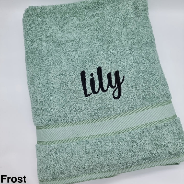 Personalised Bath Sheet Frost Towels & Washcloths