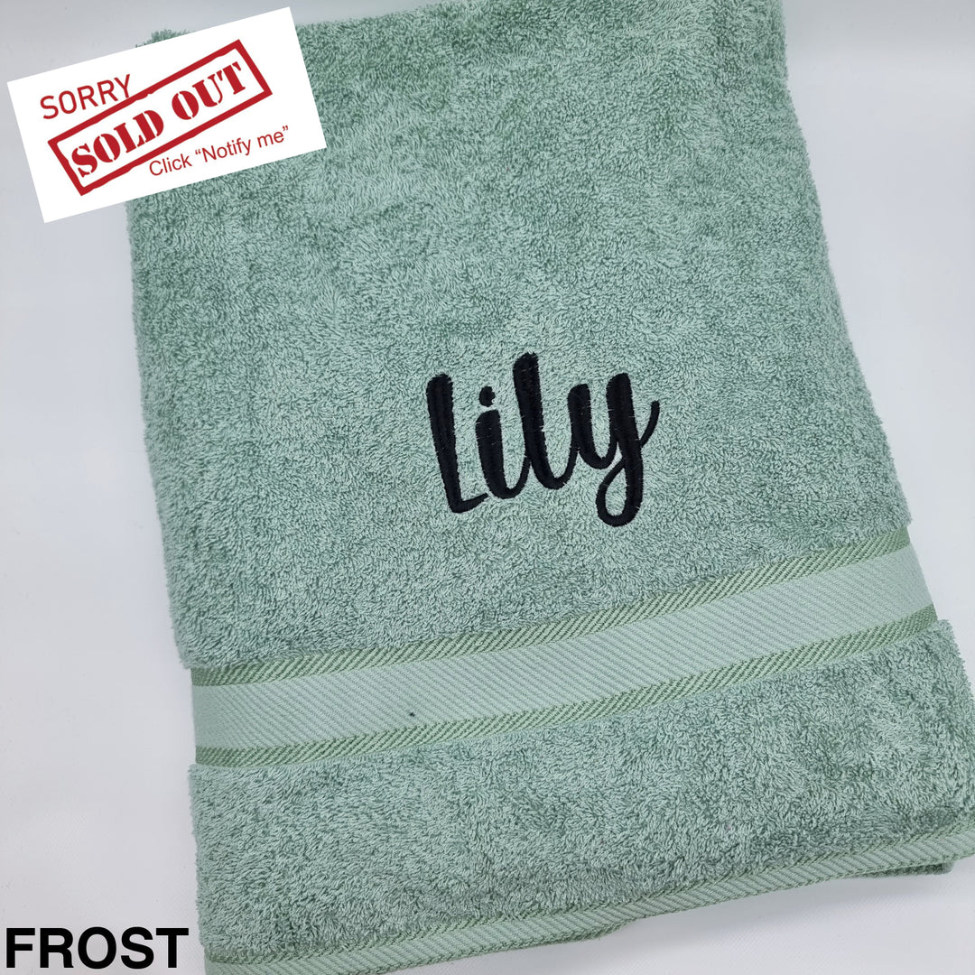 Personalised Bath Sheet Frost Towels & Washcloths