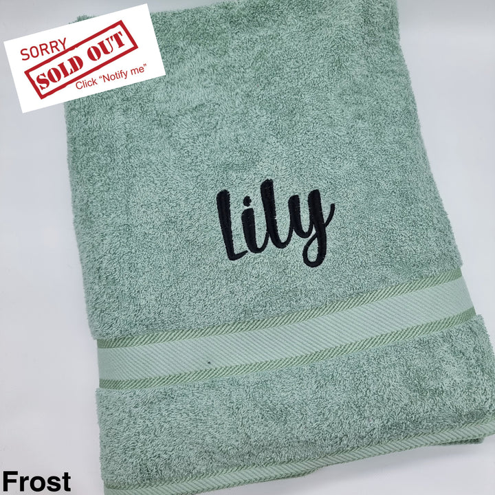 Personalised Bath Sheet Frost Towels & Washcloths