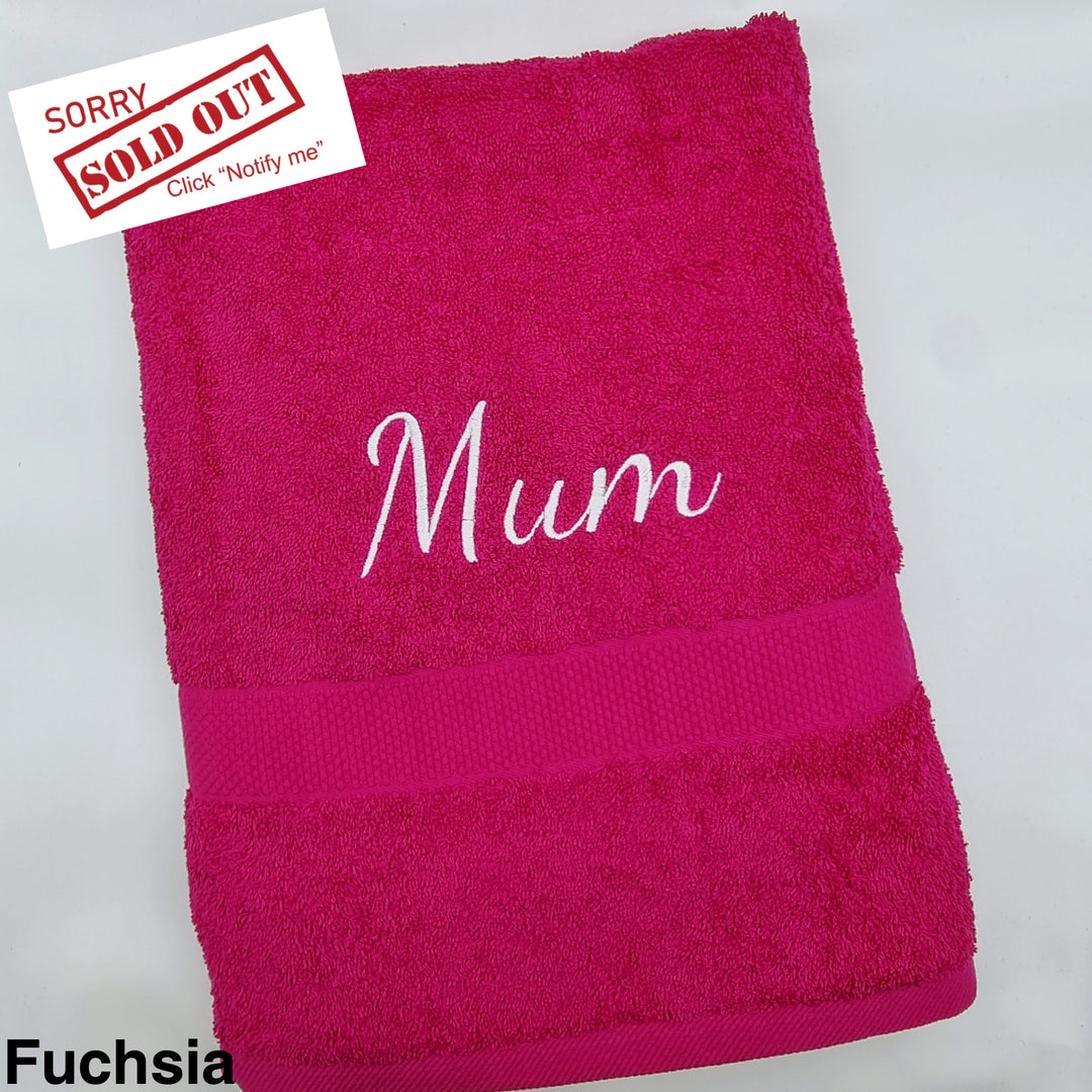 Personalised Bath Sheet Hot Pink Towels & Washcloths