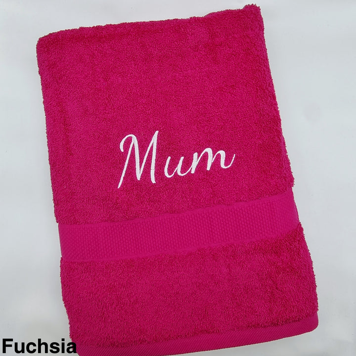 Personalised Bath Sheet Hot Pink Towels & Washcloths