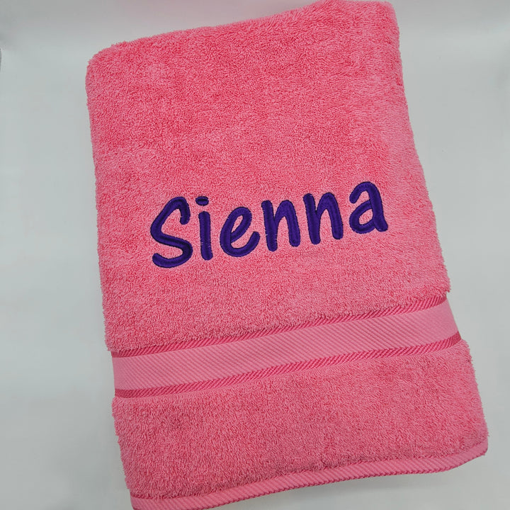 Personalised Kingtex Bath Sheet Lip Gloss Towels & Washcloths