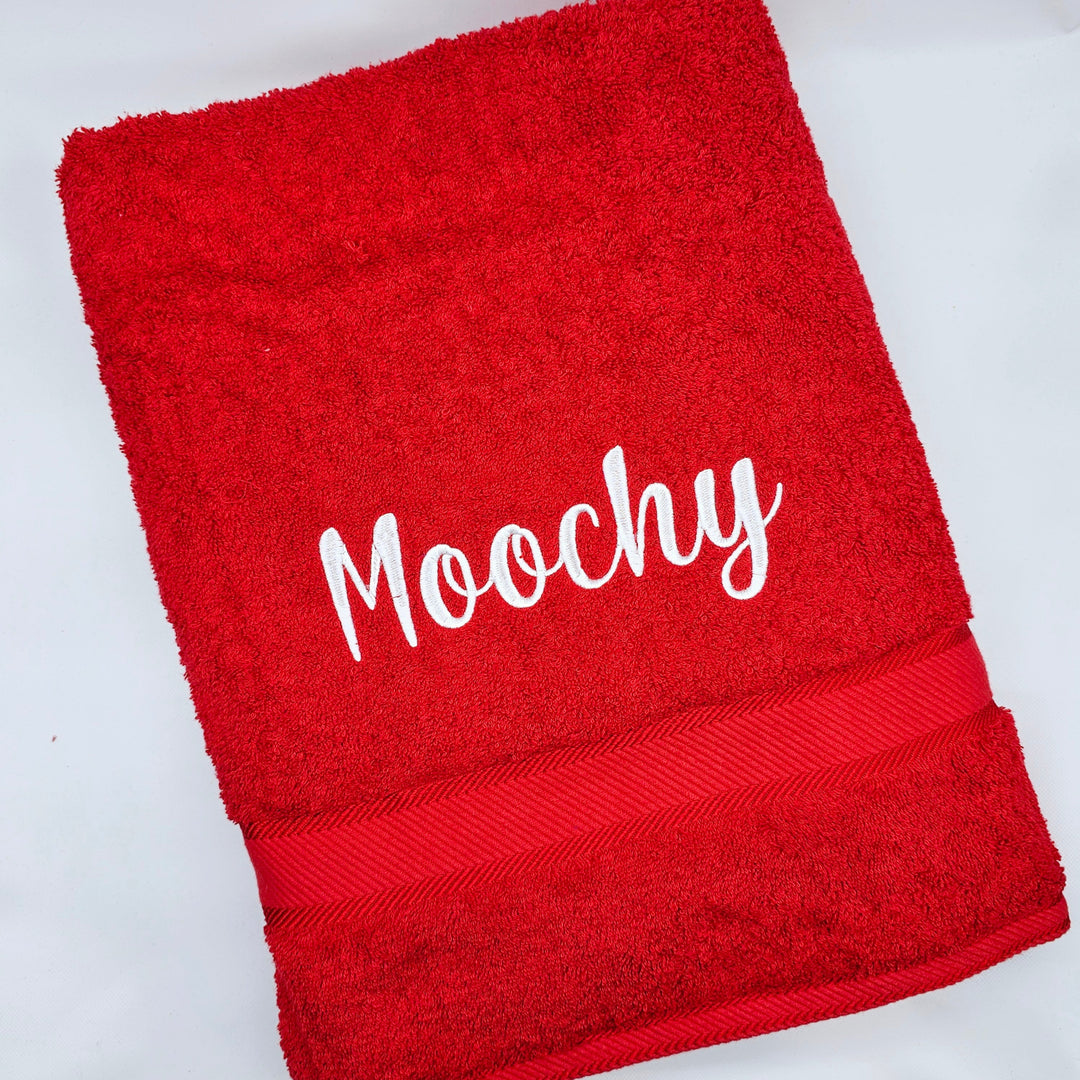 Personalised Kingtex Bath Sheet Red Towels & Washcloths