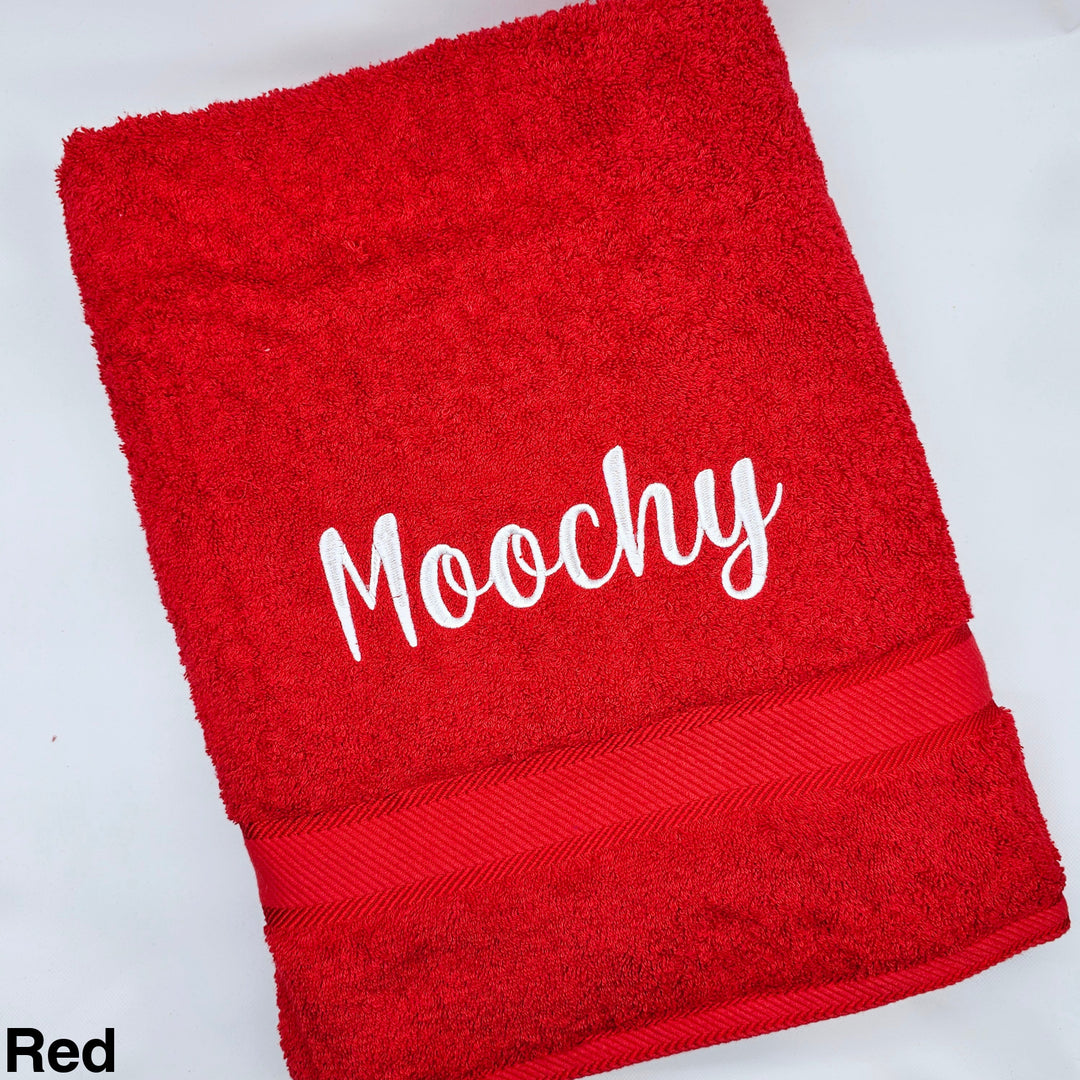 Personalised Kingtex Bath Sheet Red Towels & Washcloths