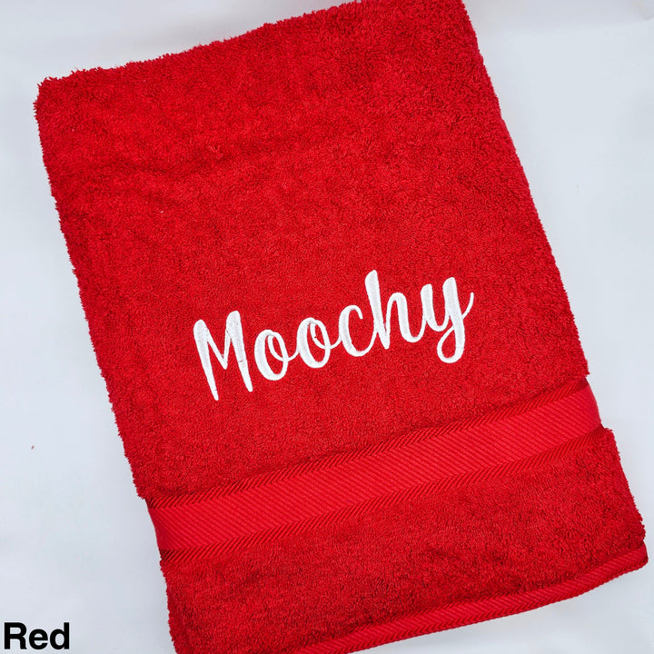 Personalised Kingtex Bath Sheet Red Towels & Washcloths