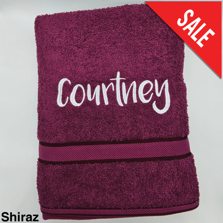Personalised Kingtex Bath Sheet Shiraz Towels & Washcloths