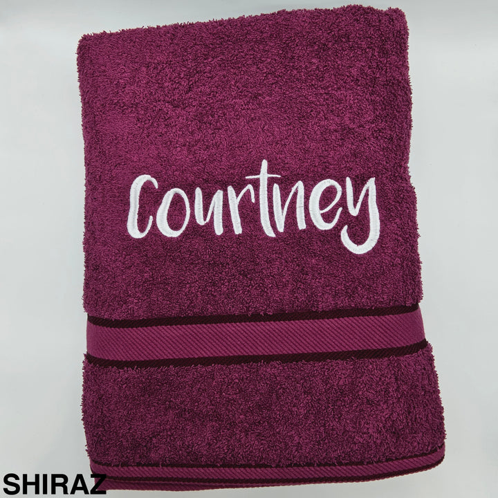 Personalised Kingtex Bath Sheet Shiraz Towels & Washcloths