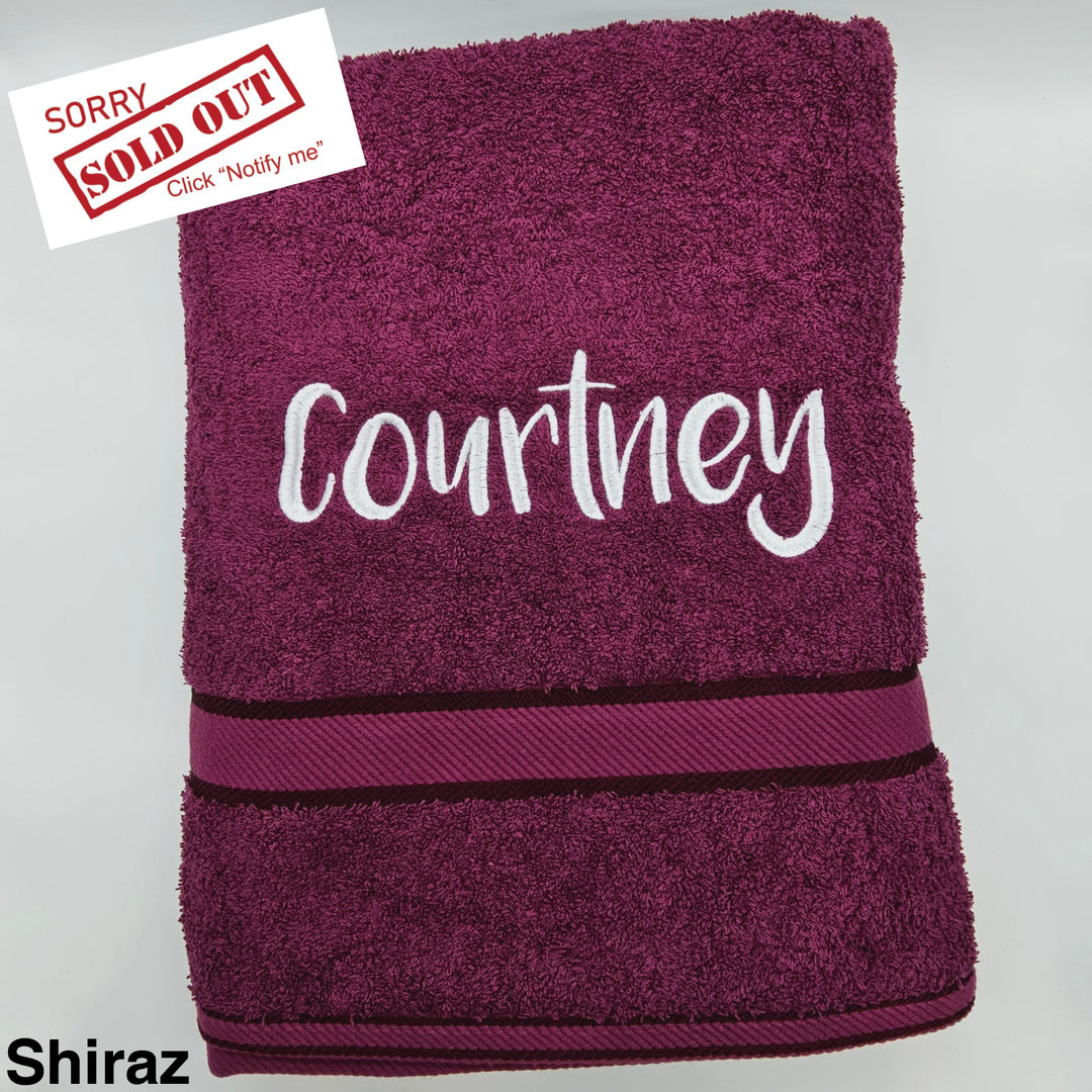 Personalised Kingtex Bath Sheet Shiraz Towels & Washcloths