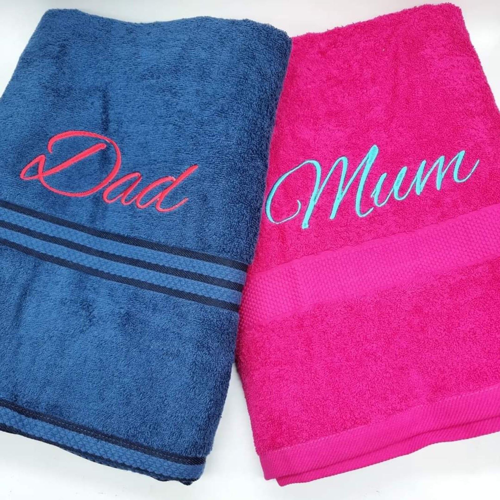 Custom Embroidered Bath Sheet Towel And Washcloth Set – Mainstays – Multicolor – Personalize