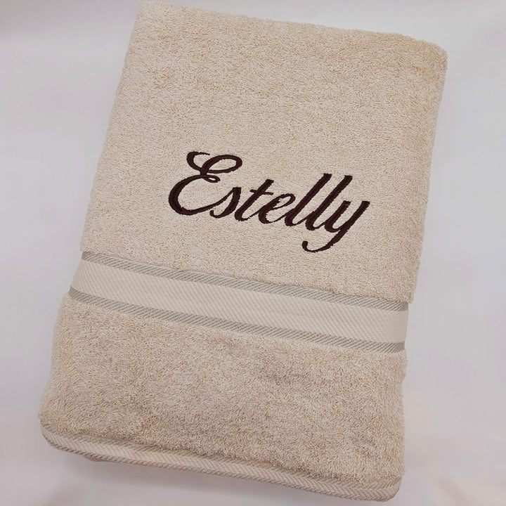 Personalised Bath Sheet Linen Towels & Washcloths