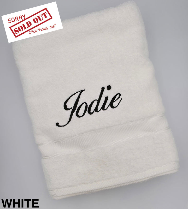 Personalised Kingtex Bath Sheet White Bath Towels & Washcloths