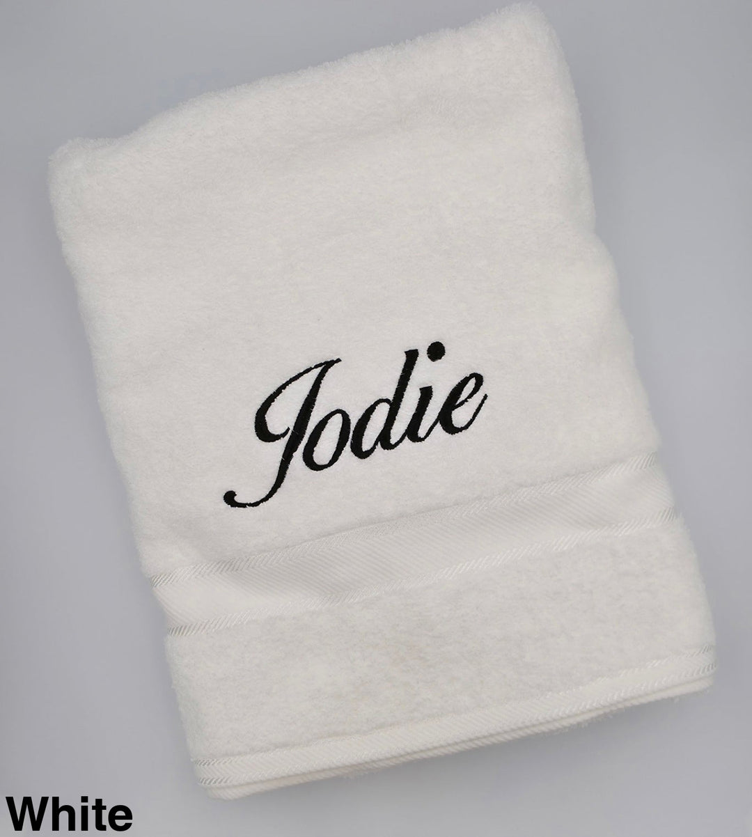 Personalised Kingtex Bath Sheet White Bath Towels & Washcloths