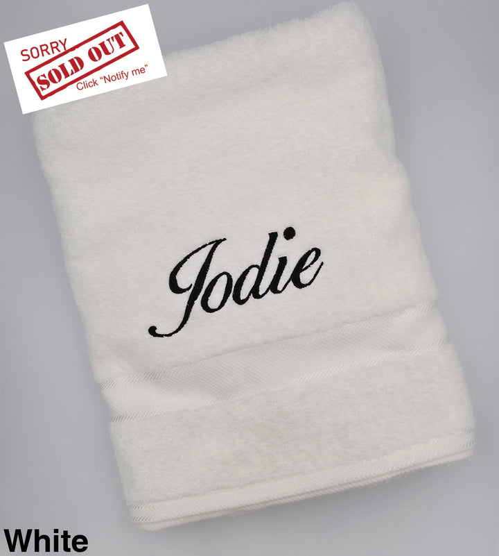 Personalised Kingtex Bath Sheet White Bath Towels & Washcloths