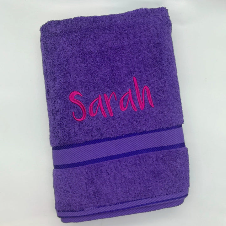 Personalised Kingtex Bath Towel Purple