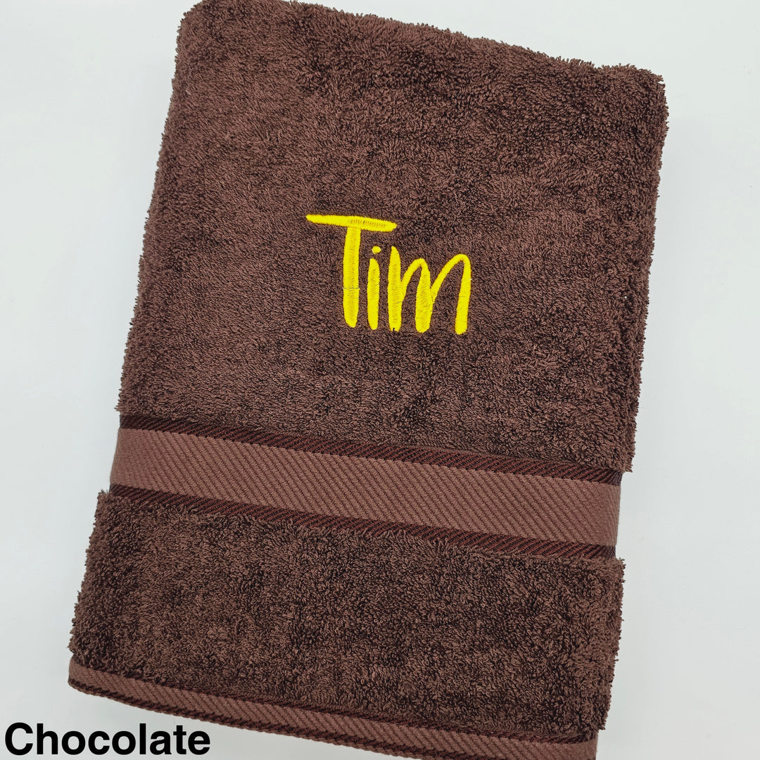 Personalised Kingtex Bath Towel Chocolate