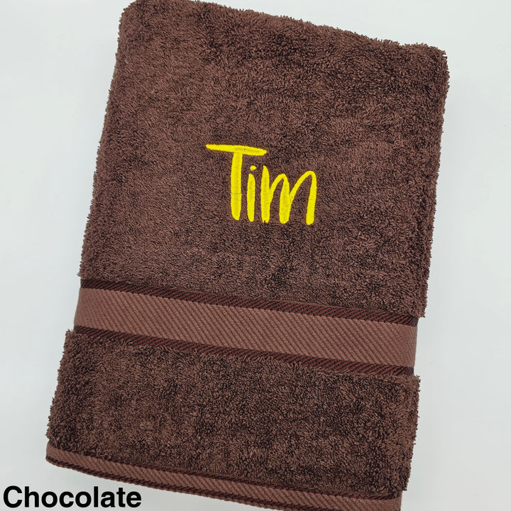 Personalised Kingtex Bath Towel Chocolate