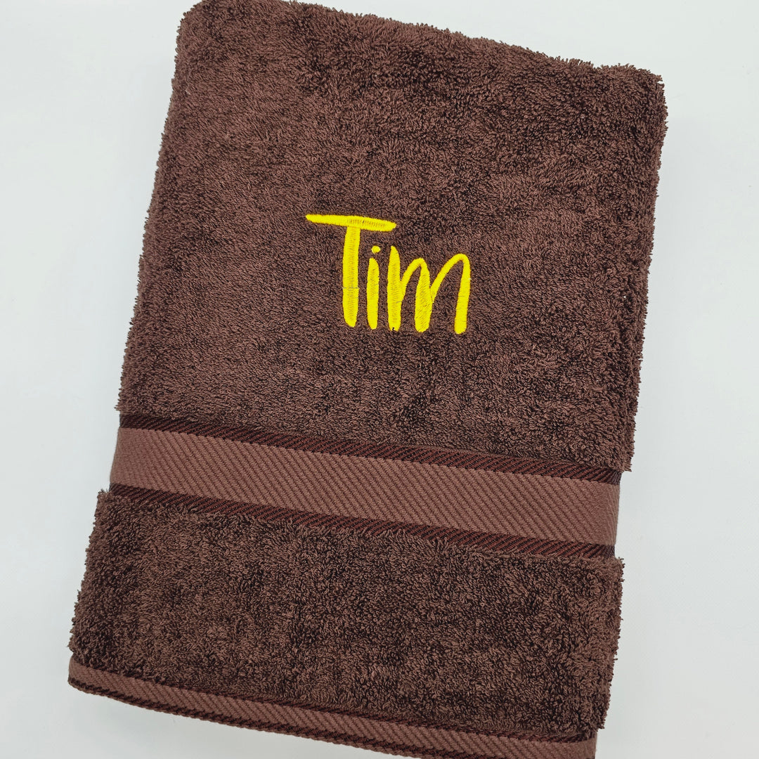 Personalised Kingtex Bath Towel Chocolate