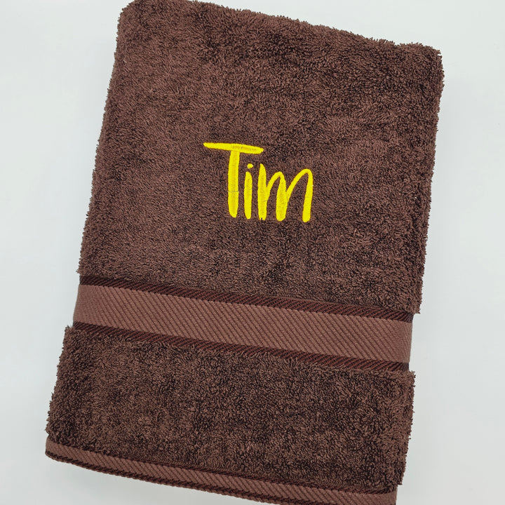 Personalised Kingtex Bath Towel Chocolate