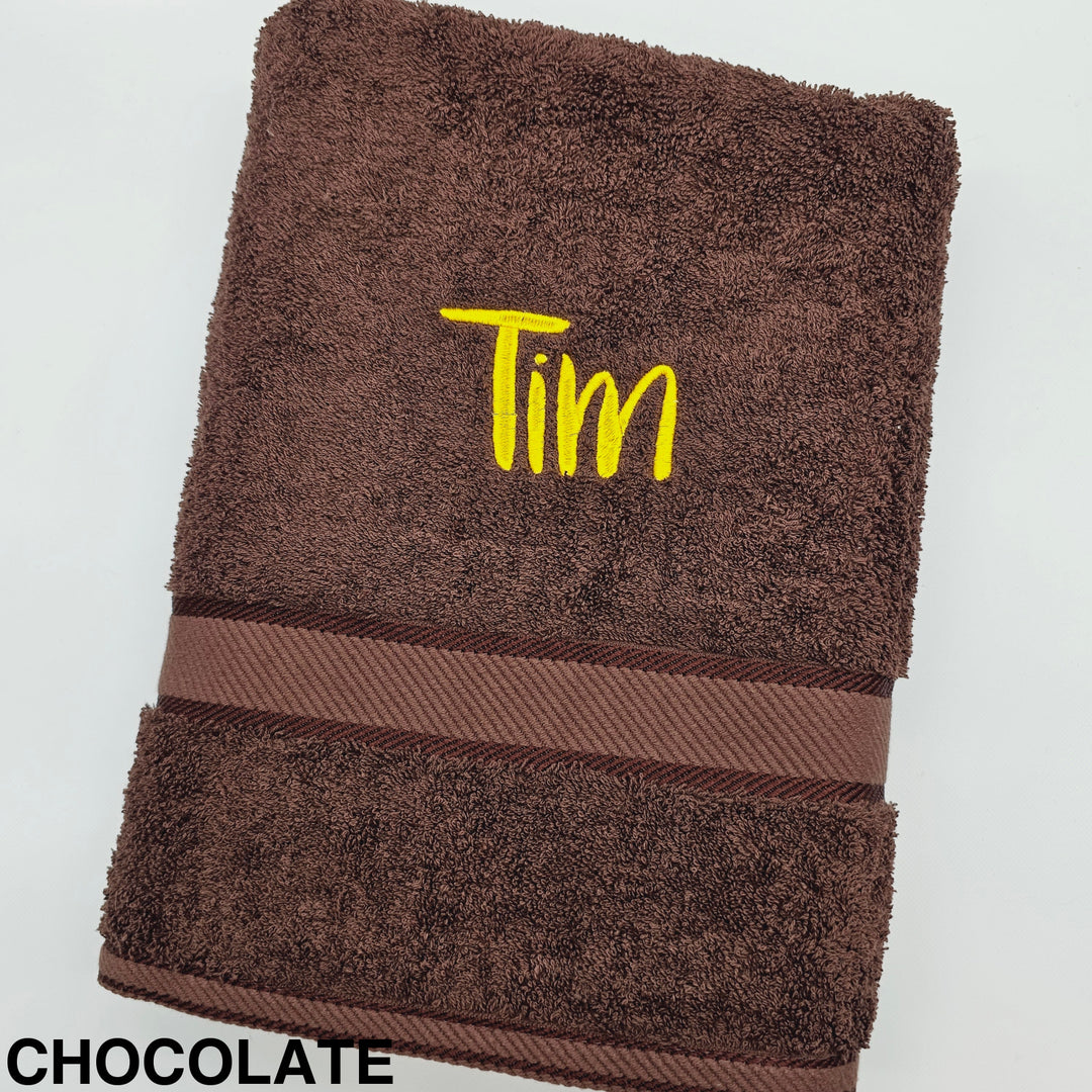 Personalised Kingtex Bath Towel Chocolate