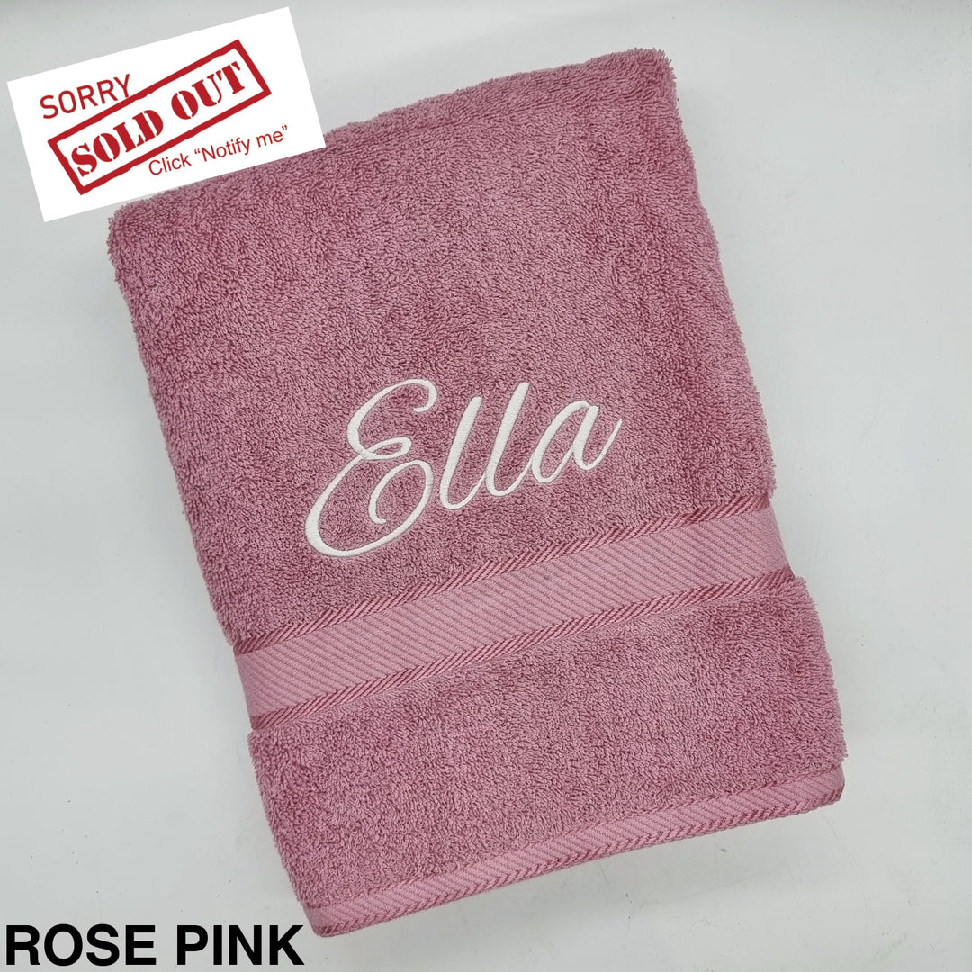 Personalised Bath Towel Rose
