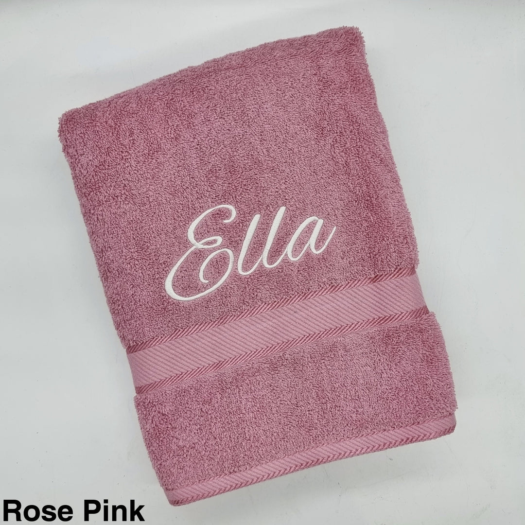 Personalised Bath Towel Rose