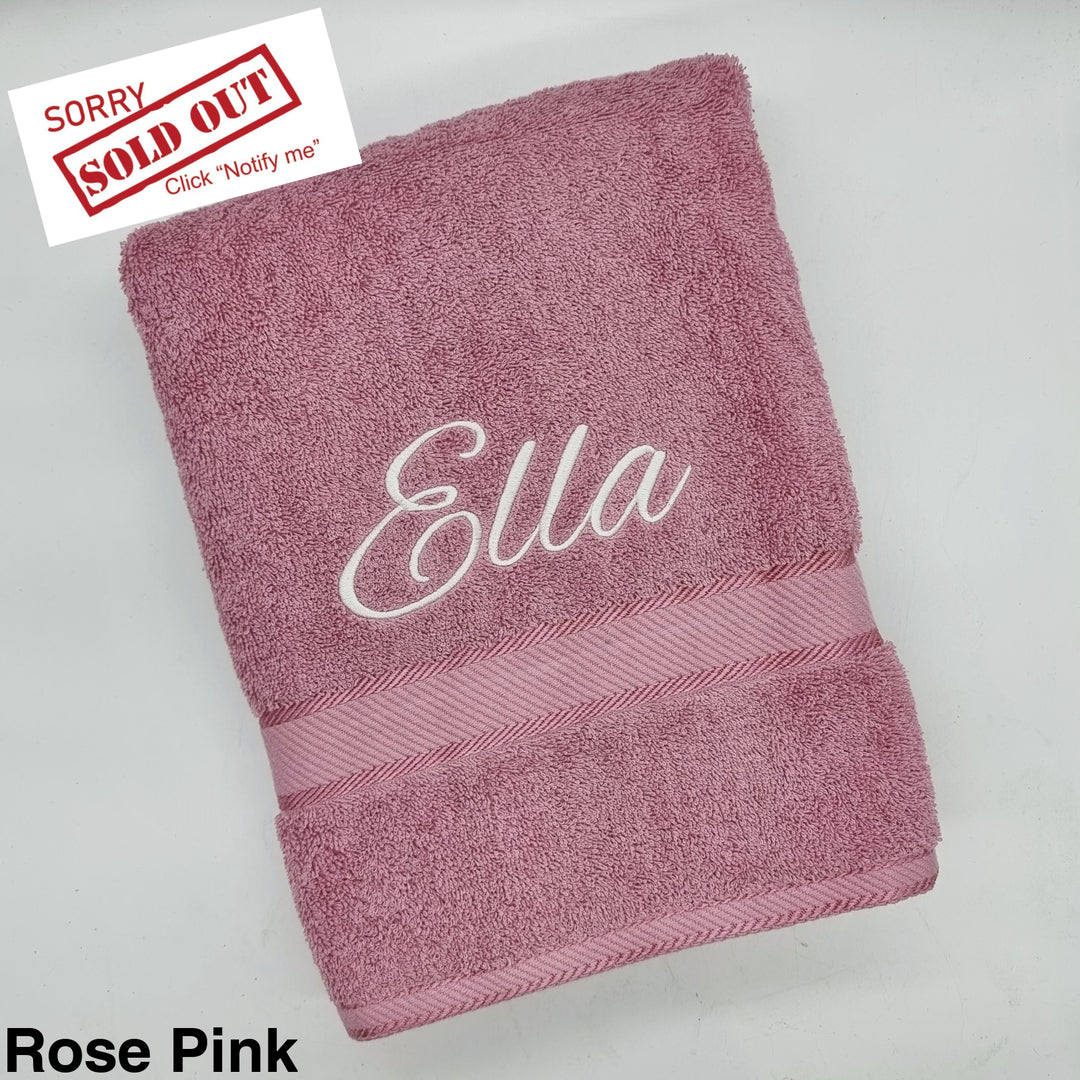 Personalised Bath Towel Rose
