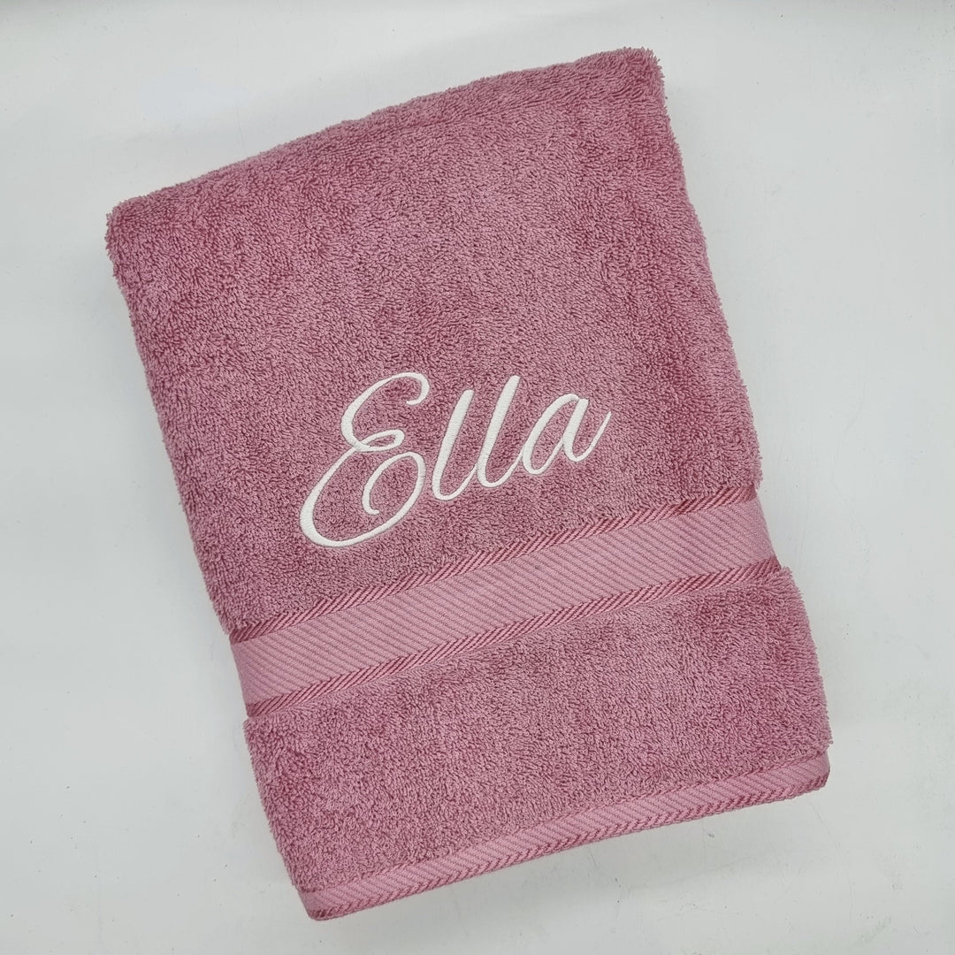 Personalised Bath Towel Rose